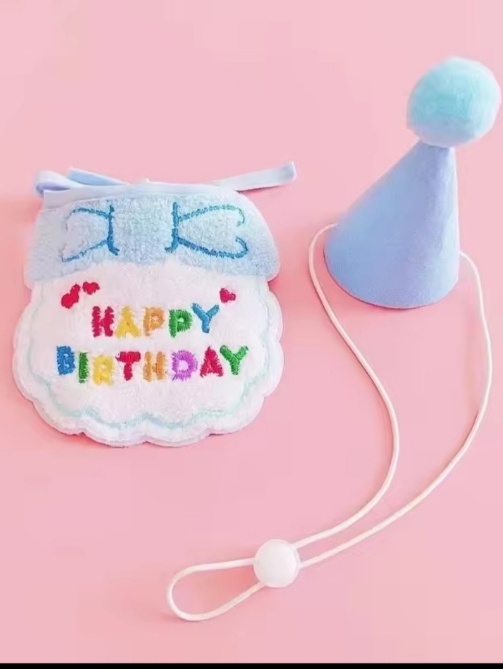Blue Pet Birthday Accessory - Happy Birthday Bandana & Hat